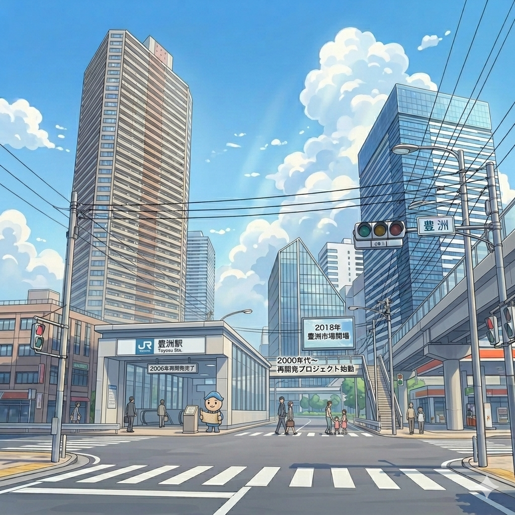 現代の豊洲駅前